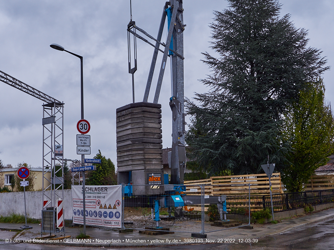22.11.2022 - Neubau eines Mehrfamilienhause in der Niederalmstraße 16 in Neuperlach-Trudering